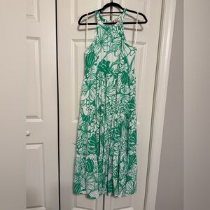 Lilly Pulitzer Beckalyn Green and White Floral Dress